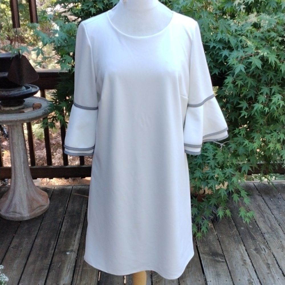 Sharagano White Dress
